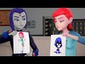 Gwen And Raven Laugh At Each Others Design