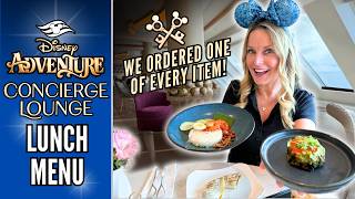 ADVENTURE Concierge Lounge LUNCH Menu | Luxury Travel | Singapore | Menu Preview | Disney Cruise