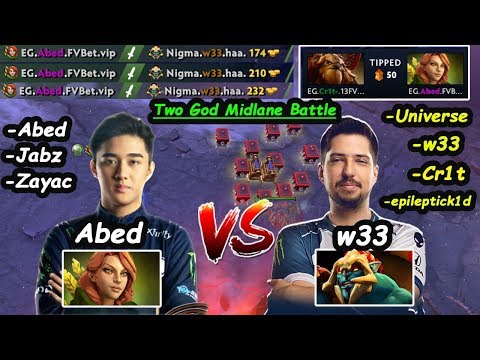 EG Abed [Windranger] A-GOD Mid Battle  vs Nigma w33 [Huskar] Dota 2 pro Gameplay
