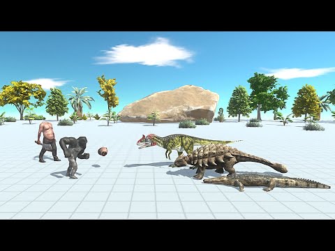 3 VS 2 Infernal With Mutant Primates VS All Dinosaurs & Reptile - Animal Revolt Battle Simulator