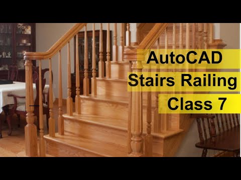 How To Make 3D Stair in Autocad | Stair With Railings...