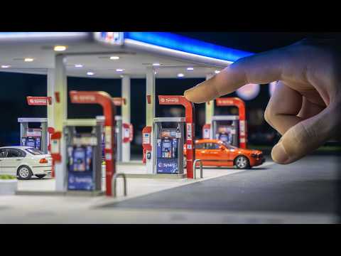 Making the MOST Detailed 1/64 Mobil Gas Station Diorama EVER!