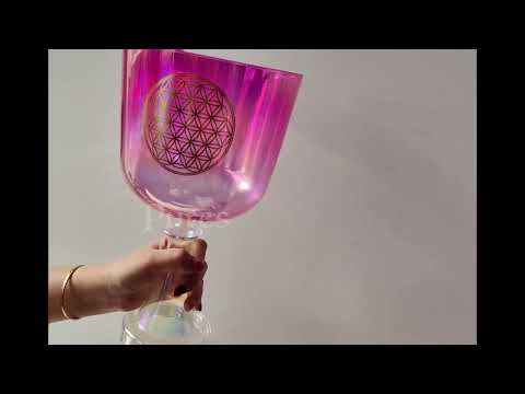 Flower of Life Crystal Singing Grail Holy Grail  #crystalsingingbowls #crystalsingingbowl #glassbowl