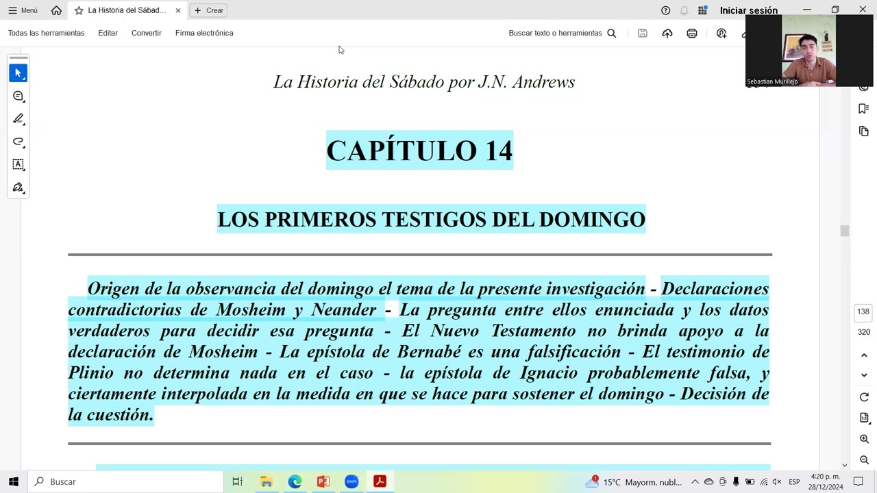 "LOS PRIMEROS TESTIGOS DEL DOMINGO". Sebastián Murillejo.