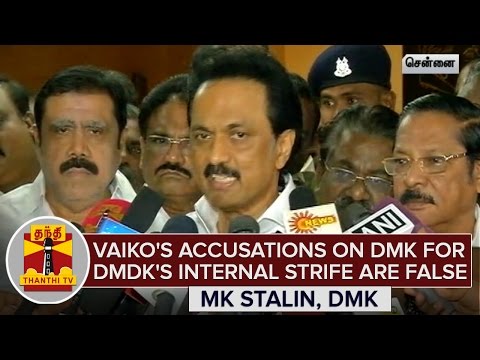 "Vaiko's Accusations on DMK for DMDK's Internal Strife are Baseless" - MK Stalin
