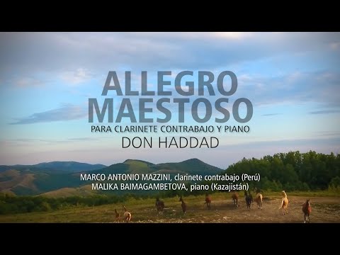 Don Haddad: Andante Maestoso for contrabass clarinet and piano. Marco Antonio Mazzini