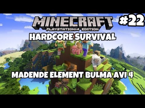 TET - Minecraft PS4 Hardcore Survival #22 | MADENDE ELEMENT BULMA AVI 4