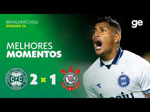 Gols e lances de Coritiba x Corinthians