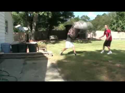 Exercise Ball Headbutt....