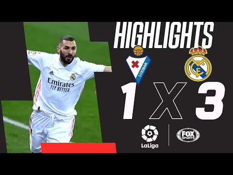Gols e lances de Eibar x Real Madrid