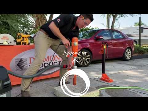 Diamond Products Visits Diamond Tool Store With Weka DK12 and Heavy Duty Orange Wet Core Bore