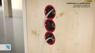 Installation in solid wood walls