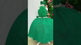 Vídeo de Vestido Luxo Infantil Longo Verde Bandeira