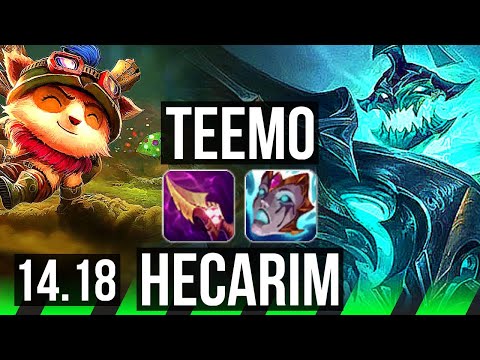 TEEMO vs HECARIM (JGL) | 1100+ games, 3/1/3 | NA Master | 14.18