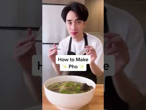 Food content creator David Le makes phở bò