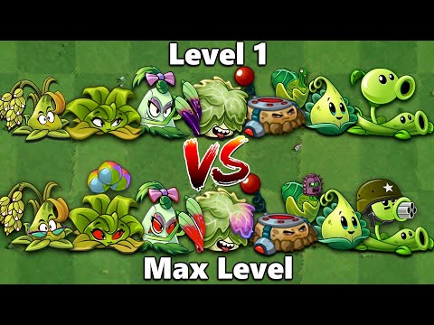 PVZ 2 - Compare the Difference Of Plants Level 1 Vs Max Level!