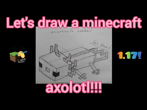 How to draw minecraft axolotl - YouTube