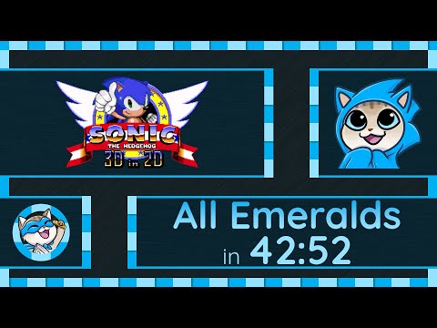 Sonic 3D in 2D | Sonic | All Emeralds Speedrun in 42:52 [WR]