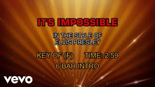 Elvis Presley - It&#39;s Impossible (Karaoke)