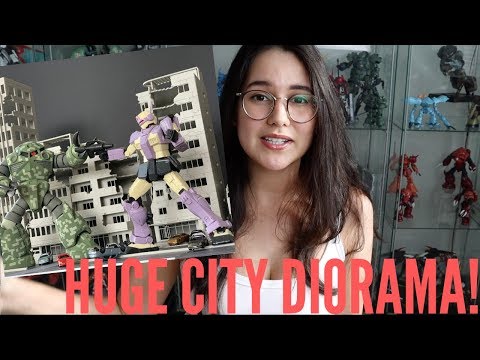 大型高達模型套件評測(或玩具)! (Large Destroyed City Diorama For Gundam Model Kits Review(Or Toys)!)