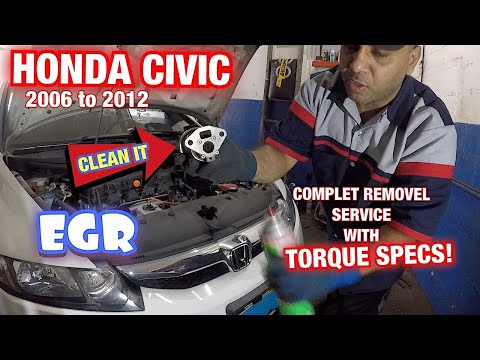 How to clean Honda Civic 2006 to 2016 EGR valve also Accord and Acura TL, Misfire , random misfire