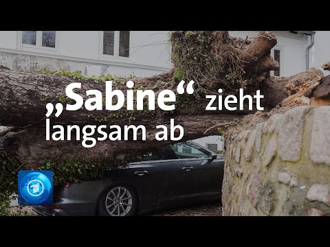 Sturmtief Sabine zieht langsam ab