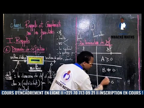 Une explication trés simple sur les fonctions Numériques - Terminale S - Mbacké Maths