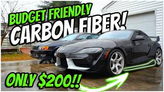 BUDGET FRIENDLY CARBON FIBER! | My Supra Gets More Carbon