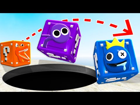 Who has the Longest Jump inside Rainbow Friends Lucky Blocks?