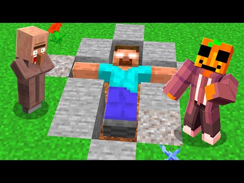 Usé a HEROBRINE para ASUSTAR ALDEANOS en Minecraft!
