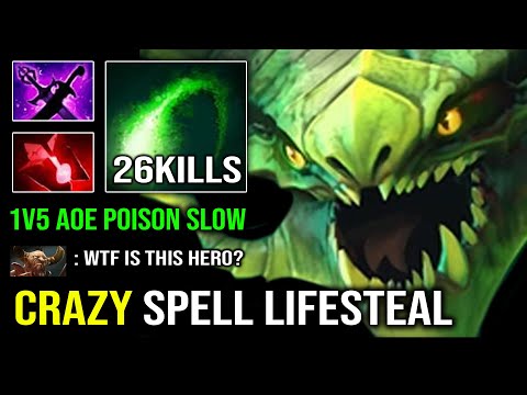 CRAZY +25% Spell Lifesteal Bloodstone Viper Brutal 1v5 AoE Poison Slow DPS Dota 2
