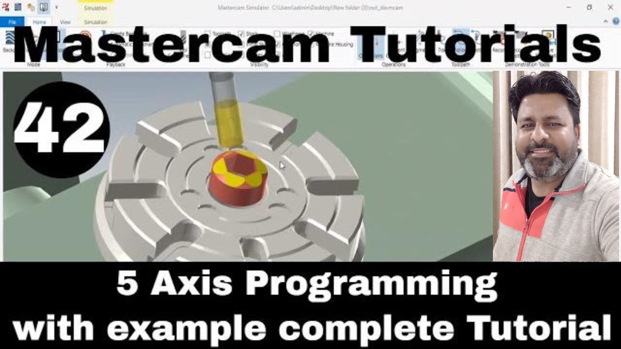 Mastercam 5 Axis Tutorial | Mastercam 4 Axis Tutorials