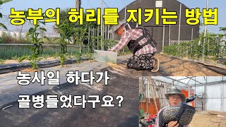 농사일 하다가 허리가 아프신가요? 그렇다면 이것을 추천합니다.#바퀴의자#농사용의자#농사용방석#무릎보호대