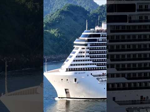 Thumbnail for MSC GRANDIOSA cruzeiro navio Santos ship @cruzeiros2025  google shipcruise chegando #drone #shorts