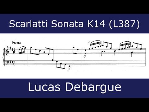 Domenico Scarlatti - Sonata in G major K14 (Lucas Debargue)
