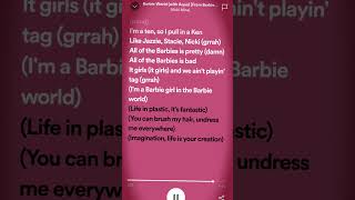 Barbie World (with aqua) - Nicki Minaj(lyrics)#bar