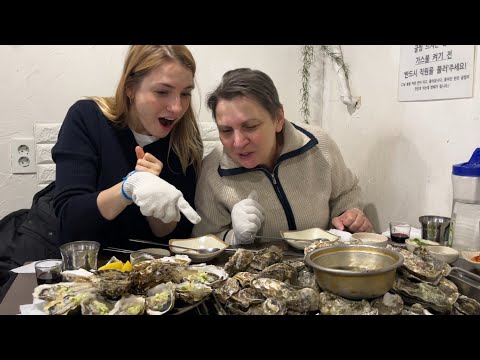 비싸서 사먹을 엄두도 못냈다는 굴을 한가득 사줬을때 우크라이나 쌍둥이 언니의 반응은?