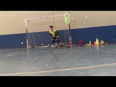 Treino específico de goleiros de futsal