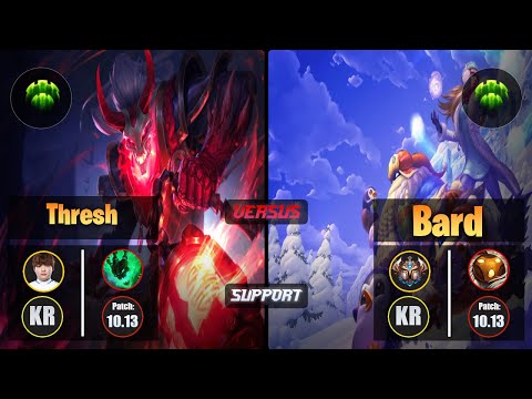 Beryl THRESH (Support) [Guardian] VS BARD - Challenger KR Patch 10.13
