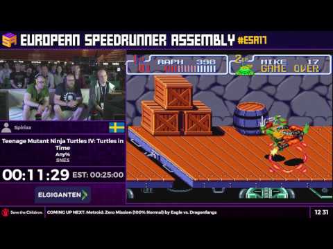 #ESA17 Speedruns - Teenage Mutant Ninja Turtles IV: Turtles in Time [Any%] by Spiriax