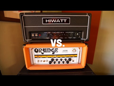 HIWATT T40 VS ORANGE AD30 | EL84 Guitar Amp Head (Quick Tone Shootout)