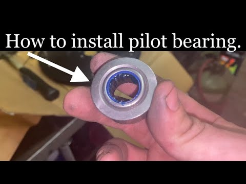 How to install a pilot bearing and flywheel.