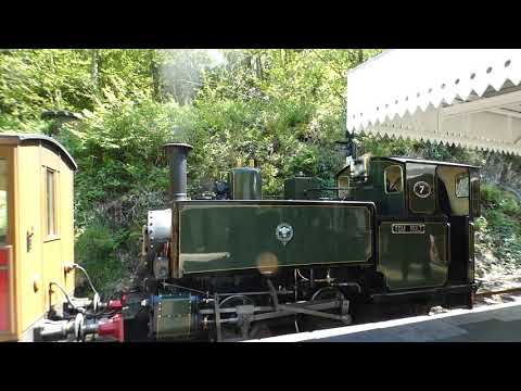 Tom Rolt steam loco (built 1949) at Abergynolwyn station on Talyllyn Railway Gwynedd Cymru/Wales