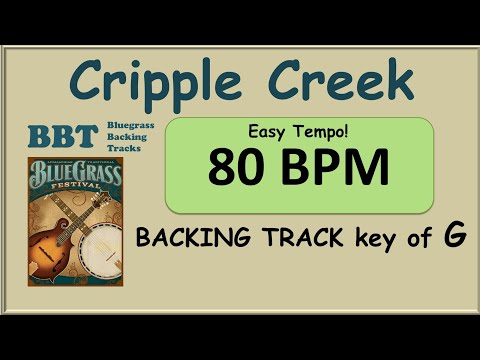 Cripple Creek 80 BPM bluegrass backing track