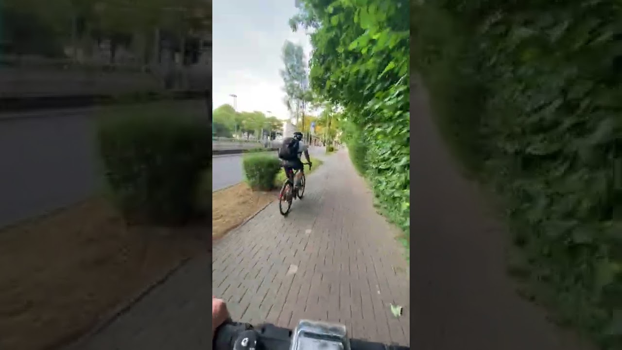 Riding e-scooter