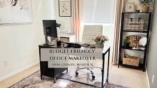 Budget-Friendly Home Office Makeover | Small Office Refresh & Decor Ideas