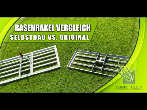 Rasenrakel Vergleich  |  Selbstbau vs. Original  |  Rasen sanden  |  Sandrakel