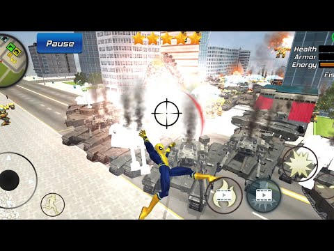 Spider Rope Hero City Battle | Flying Spider Ninja Gangster Crime City Battle - Android GamePlay HD