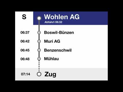 SBB Ansagen » S Wohlen AG — Zug (2023) | SLBahnen