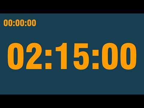 2 hour 15 minute timer (with end alarm, time elapsed and progress bar)